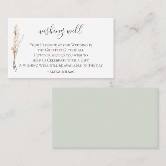 水彩ルナリア結婚の願い井戸 エンクロージャーカード (正面/裏面)