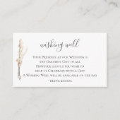 水彩ルナリア結婚の願い井戸 エンクロージャーカード (正面)