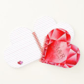 水彩ルビーハート40周年結婚を迎える ノートブック (内部)