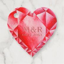 水彩ルビーハート40周年結婚を迎える