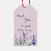 水彩ルピネカラフルフラワーベビーシャワー ギフトタグ (裏面)