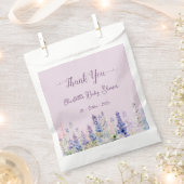 水彩ルピネカラフルフラワーベビーシャワー フェイバーバッグ (クリップ留めされた状態)