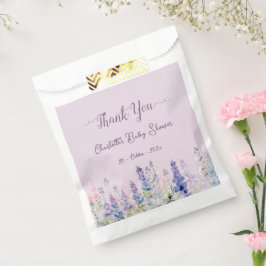 水彩ルピネカラフルフラワーベビーシャワー フェイバーバッグ