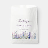 水彩ルピネカラフルフラワーベビーシャワー フェイバーバッグ (正面)