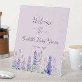 水彩ルピネカラフルフラワーベビーシャワー 台座サイン (インサイチュ)