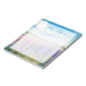 水彩ルピネワイルドフラワーズ名前をカスタムする ノートパッド (回転)