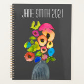 水彩ルーズフローラカラフル プランナー手帳 (正面)