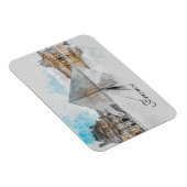 水彩ルーヴル磁石 – パリフランス旅行 マグネット (右側)