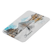 水彩ルーヴル磁石 – パリフランス旅行 マグネット (左側)