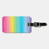 水彩レかわいらしインボーデザイン|名前 ラゲッジタグ (正面横)