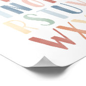 水彩レインボーアルファベット教室ポスター ポスター (角)