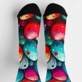 水彩レインボーイースターエッグ ソックス (上部)