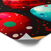 水彩レインボーイースターエッグ ポスター (角)