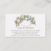 水彩レインボーエアバルーン赤ちゃんシャワー エンクロージャーカード (正面)