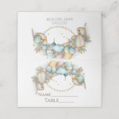 水彩レインボーエアバルーン赤ちゃんシャワー プレイスカード (外部開封)