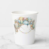 水彩レインボーエアバルーン赤ちゃんシャワー 紙コップ (裏面)