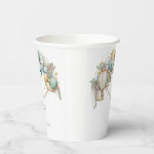 水彩レインボーエアバルーン赤ちゃんシャワー 紙コップ (左)