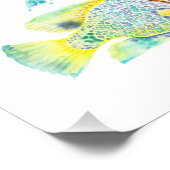 水彩レインボーエンジェルフィッシュフォトアートプリント フォトプリント            (角)