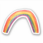 水彩レインボーカラフルおもしろい シール (正面)