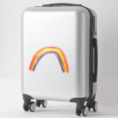 水彩レインボーカラフルおもしろい シール (スーツケース)