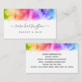 水彩レインボーガーリー名刺 名刺 (正面/裏面)