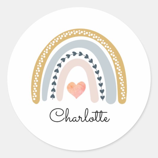 水彩レインボーキッズシール ラウンドシール (正面)