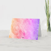 水彩レインボーグラデーシ絵を描ョン サンキューカード (裏面)