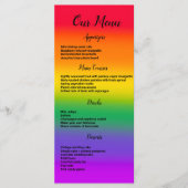 水彩レインボーゲイプライド メニュー (正面)