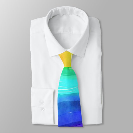 水彩レインボーストライプズネクタイ ネクタイ (タイ)