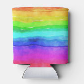 水彩レインボーストライプズ 缶クーラー (裏面)