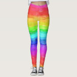 水彩レインボーストライプデザイン レギンス<br><div class="desc">水平水彩レインボーストライプデザインレギンス</div>