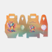 水彩レインボードラゴンベビーシャワー フェイバーボックス (折り畳みなし)