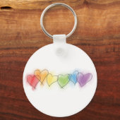 水彩レインボーハート キーホルダー (正面)