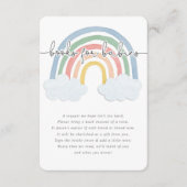 水彩レインボーパステルベビー双生児 エンクロージャーカード (正面)