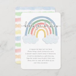 水彩レインボーパステルベビー双生児 エンクロージャーカード