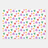 水彩レインボーパターン誕生日 ラッピングペーパーシート (正面3)