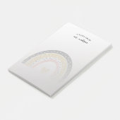 水彩レインボーパーソナライズされた先生 ポストイット (アングル)