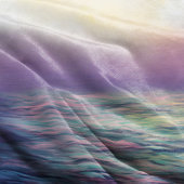 水彩レインボービーチ海セレニティ60インチx 80インチ フリースブランケット