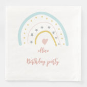 水彩レインボーピンクブルーバースデーパーティー (正面)