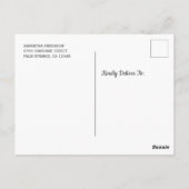 水彩レインボーフローラベビーシャワー招待状 ポストカード (裏面)