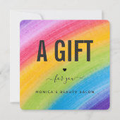 水彩レインボーブラッシュストローク美しいサロントレンディー (正面)