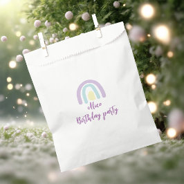 水彩レインボーブルー薄紫イエロー誕生日 フェイバーバッグ