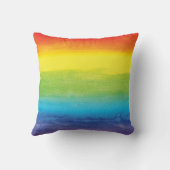 水彩レインボープライドブライト鮮やかと クッション (裏面)