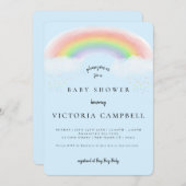 水彩レインボーベイビーシャワー招待状 招待状 (正面/裏面)