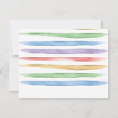 水彩レインボーベビーシャワーサンキューカード サンキューカード (裏面)