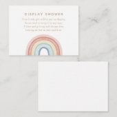 水彩レインボーベビーディスプレイシャワーエンクロージャC エンクロージャーカード (正面/裏面)