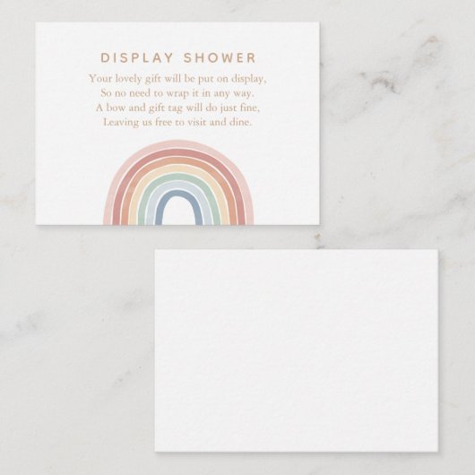 水彩レインボーベビーディスプレイシャワーエンクロージャC エンクロージャーカード (正面/裏面)