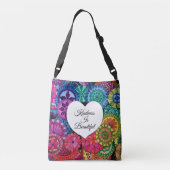 水彩レインボーマンダラハート クロスボディバッグ (裏面)
