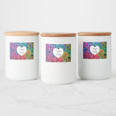 水彩レインボーマンダラハート フードラベル (ボトル)