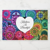 水彩レインボーマンダラハート フードラベル (シングルラベル)